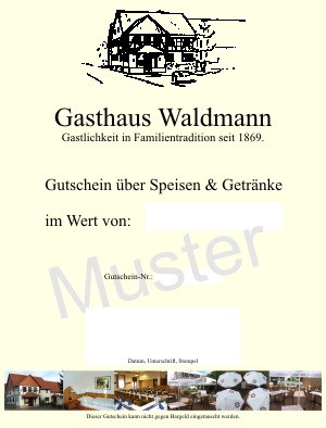 Gutschein Muster